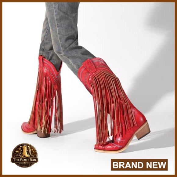 PU Leather Western Knee-High Boots with Chunky Heel and Pointed Toe - Picture 3 of 7